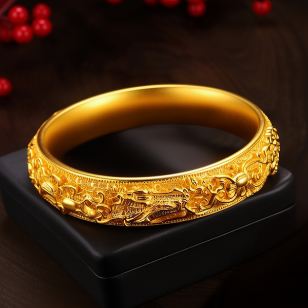 古法金手镯图片