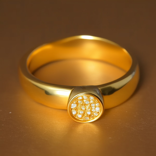 4克黄金戒指图片