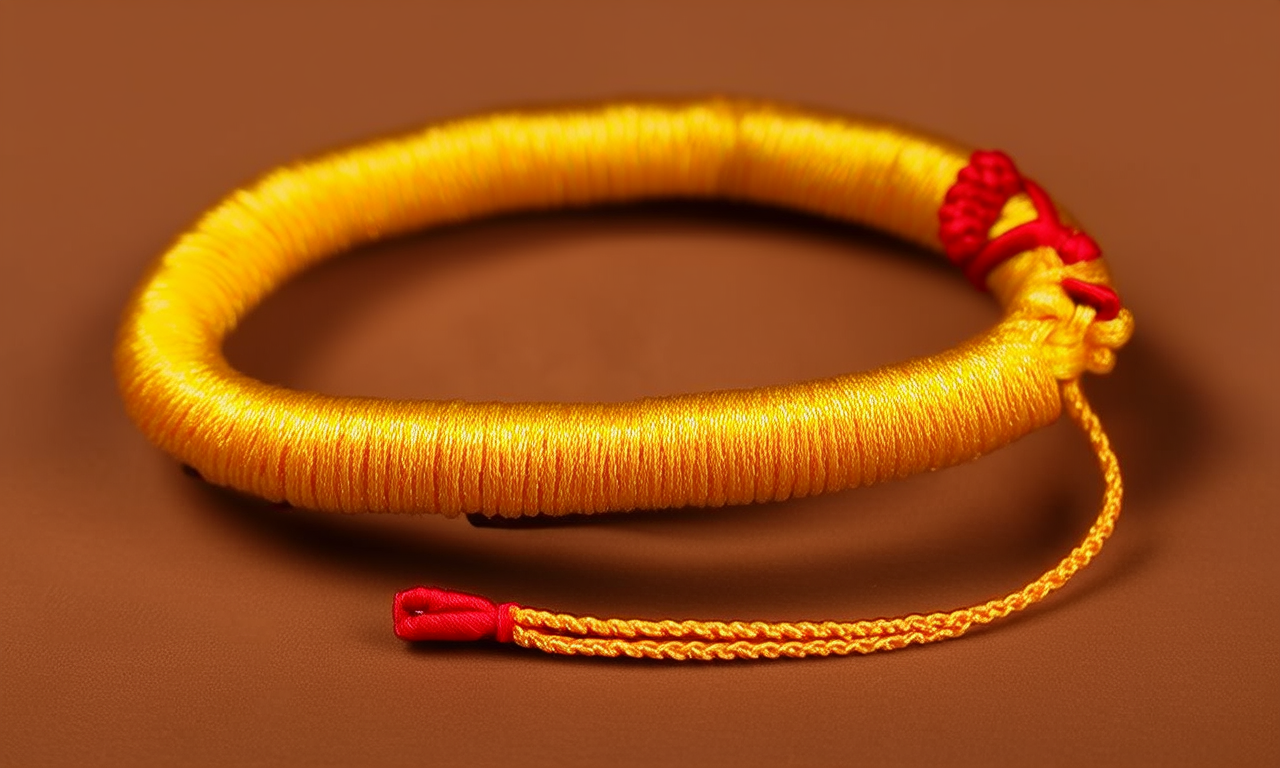 黄金红绳手串图片