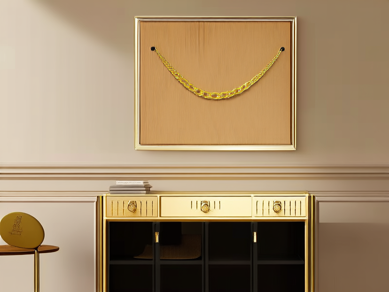 黄金项链柜台图片