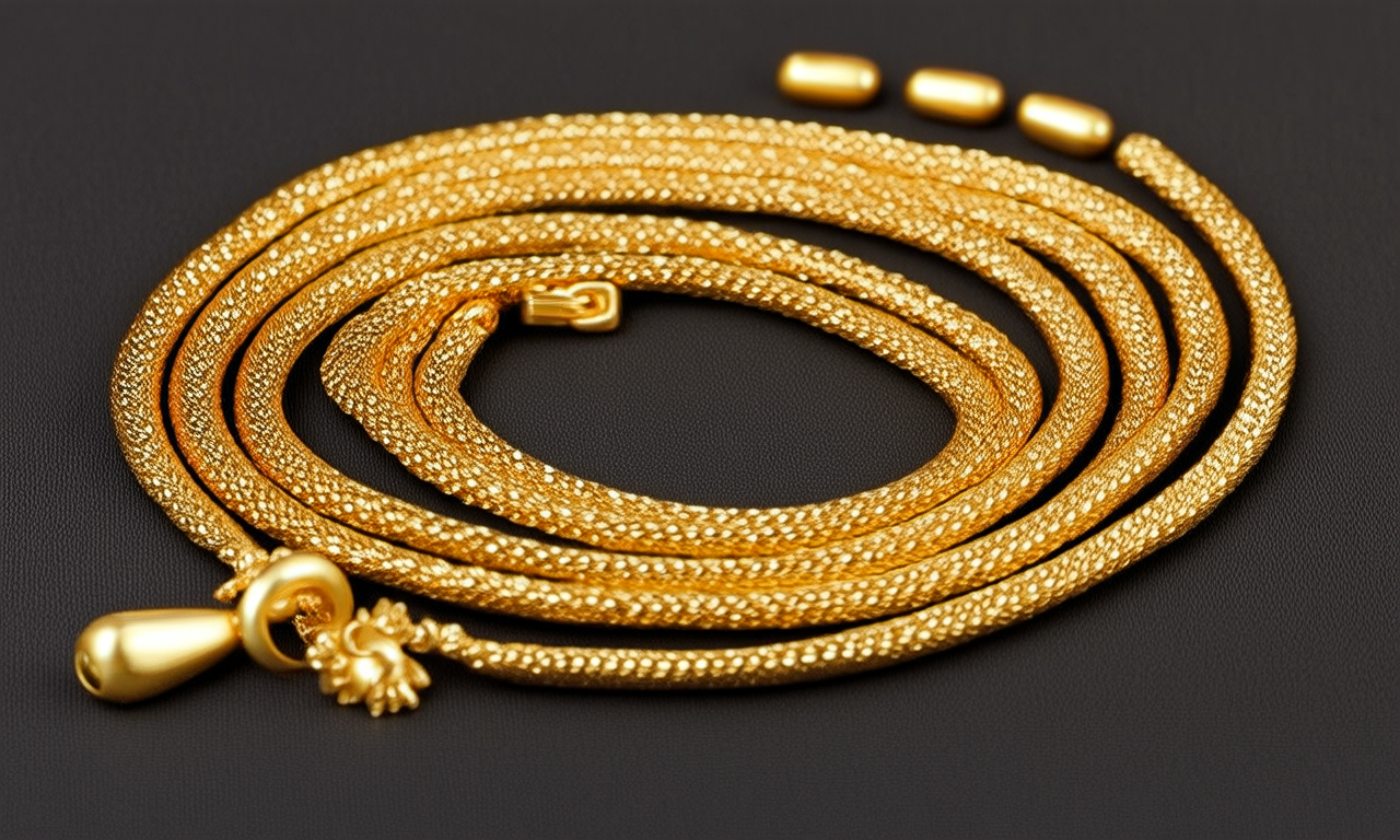 扁金项链图片大全