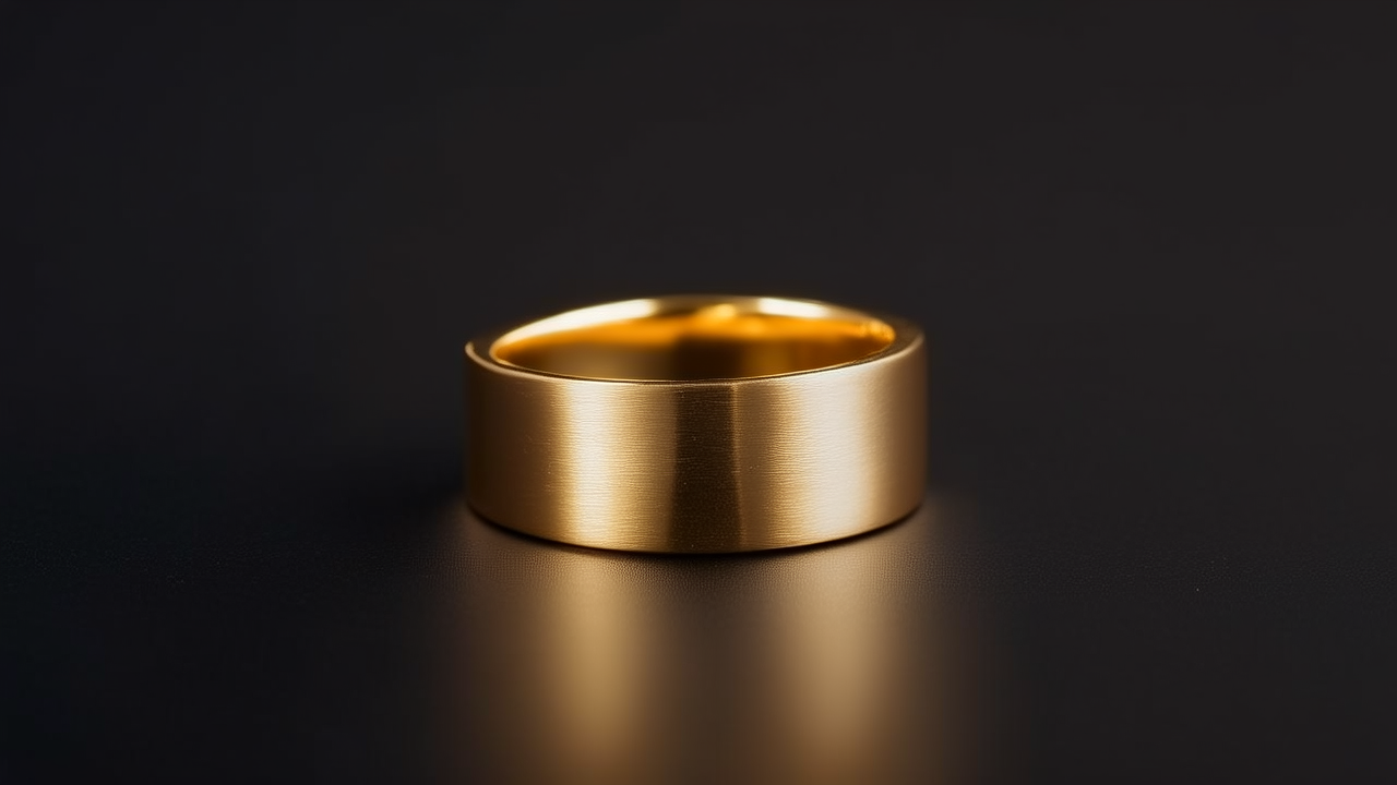 简单黄金戒指图片