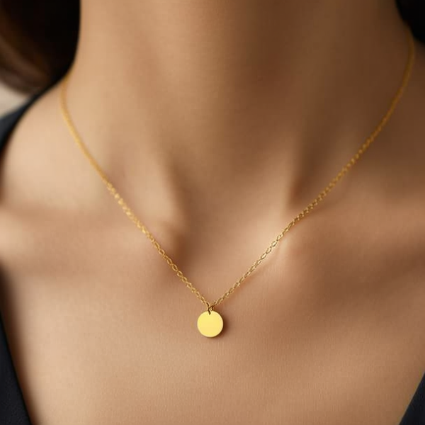 黄金圆珠项链的图片