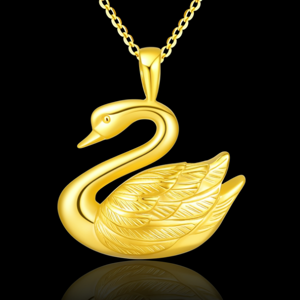 黄金天鹅吊坠的图片