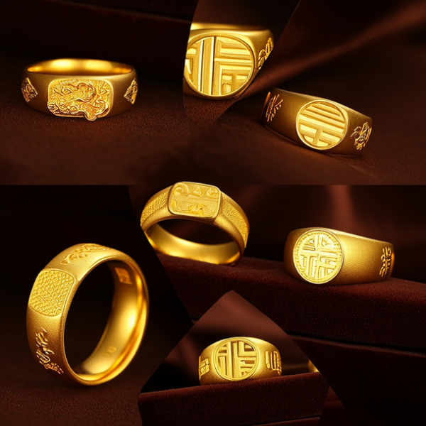 古法金戒指图片大全