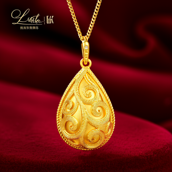 黄金坠配什么链子图片