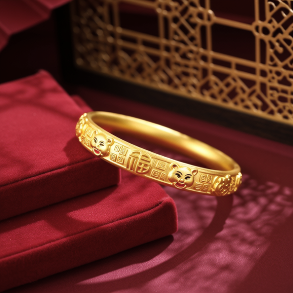 宝宝金手镯图片价格图片