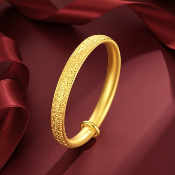 60克古法黄金手镯图片